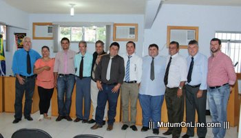 Vereadores da 17ª Legislatura com o prefeito João Batista Marçal Teixeira
