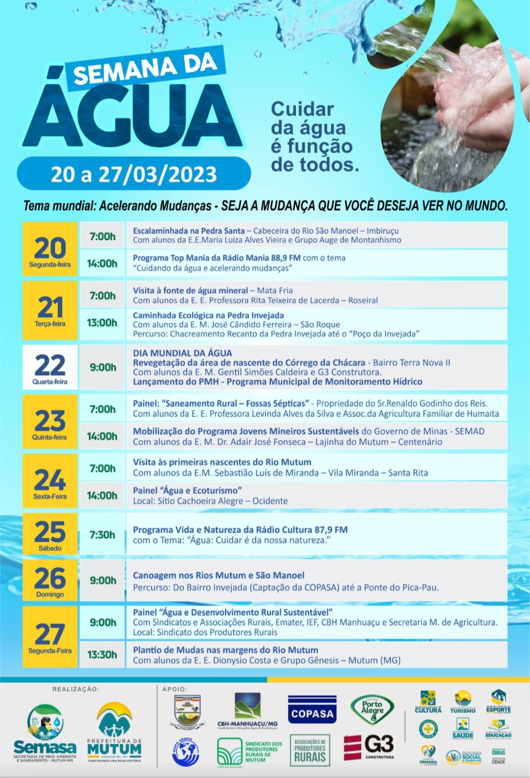 Semana da Água (20 a 27/03/2023)