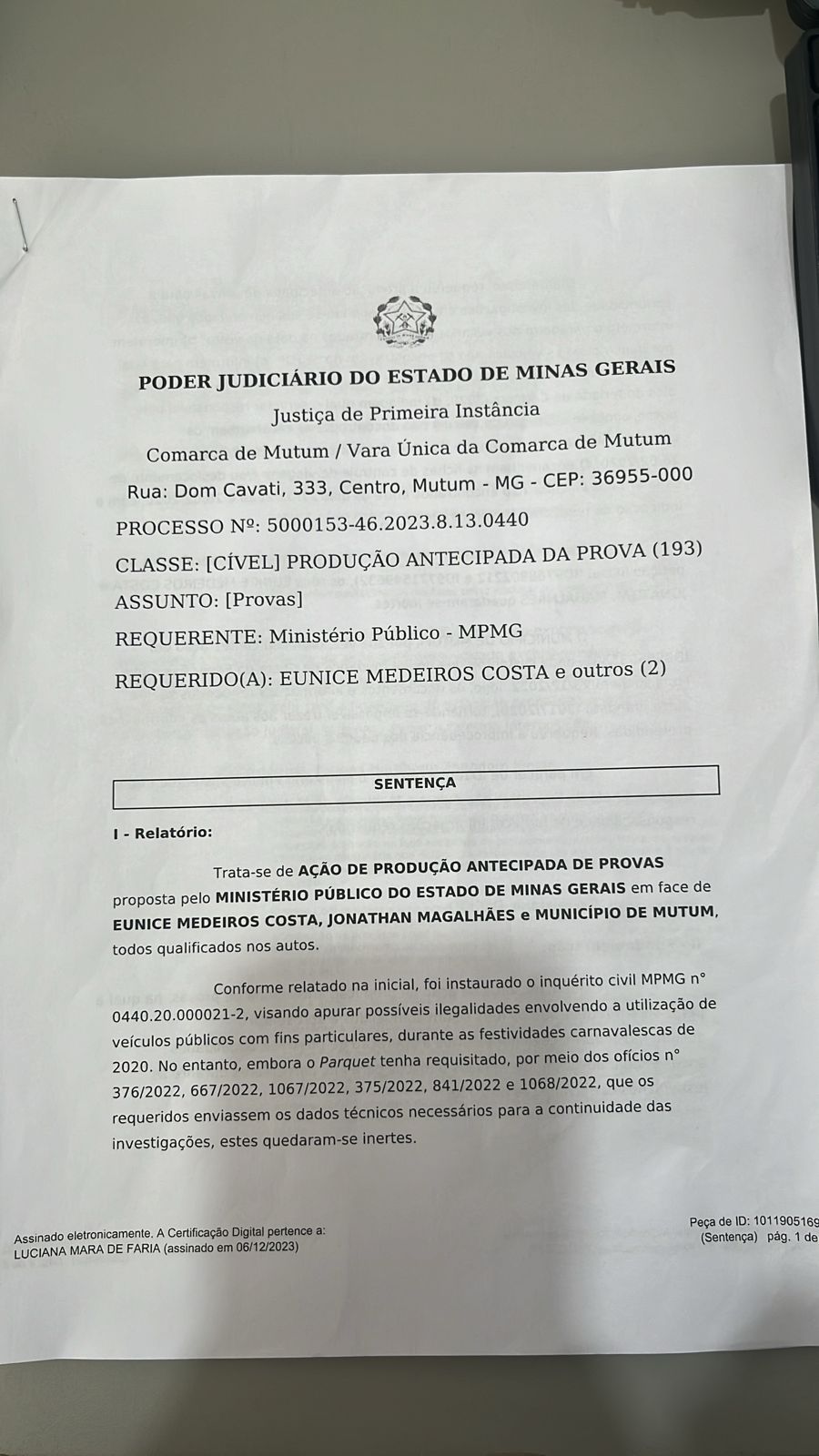 Ação de produção antecipada de provas 1